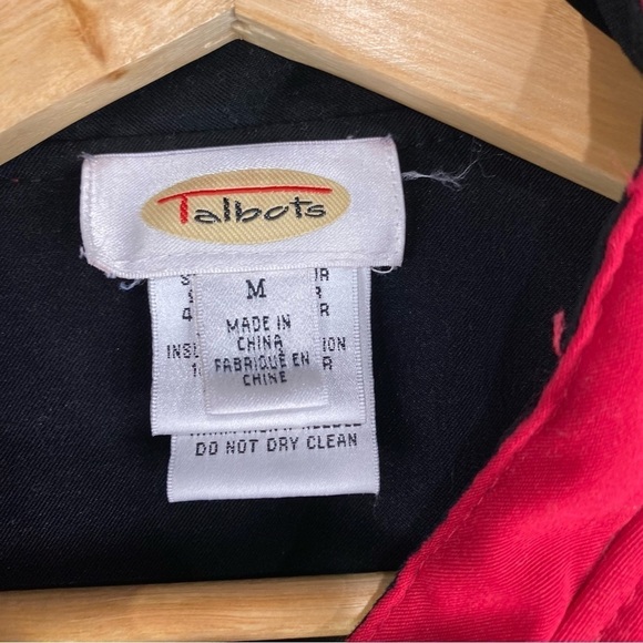 Talbots: Reversible Thin Quilted Winter Puffer Vest Jacket Red Black Size Medium - Picture 2 of 9